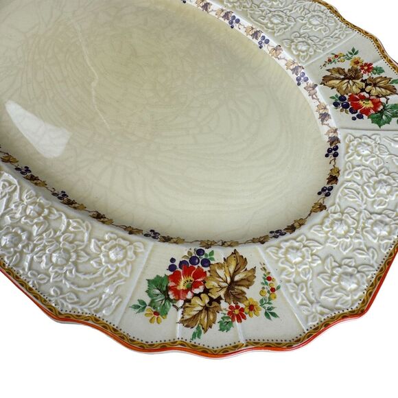 Myott Staffordshire England Platter Floral Pattern 16 1/4" x 11 1/4" - Picture 4 of 10